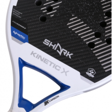 RAQUETE SHARK BEACH TENNIS KINETIC X - BRANCO/CARBONO/AZUL